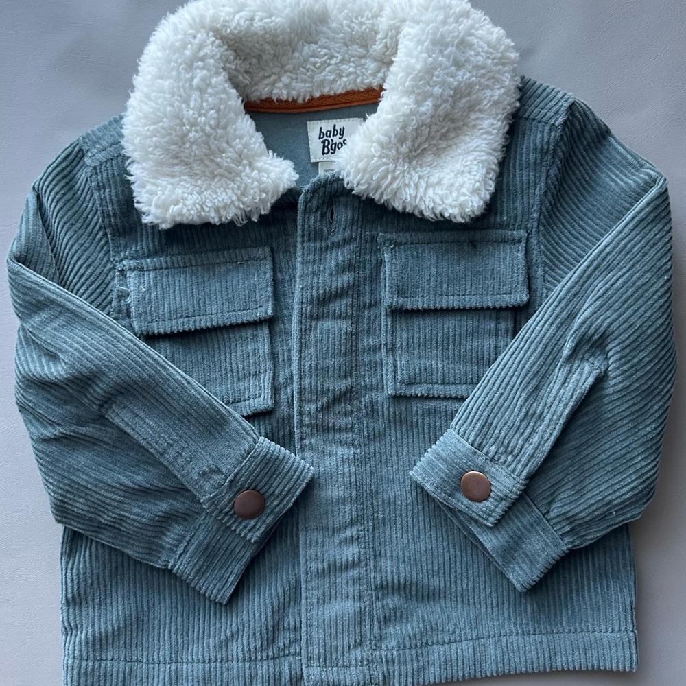 Baby B’gosh 9M Blue Corduroy Sherpa Jacket- Never Worn